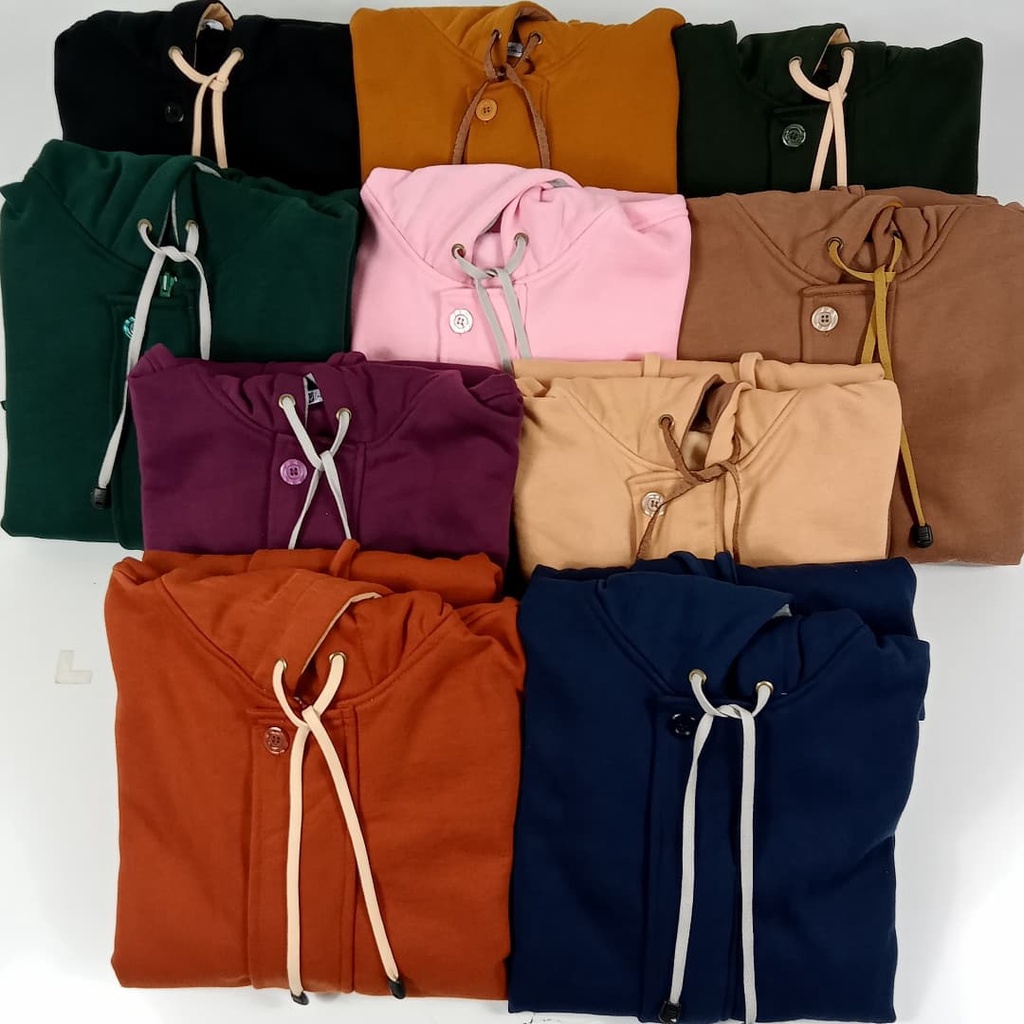 Jaket Panjang Outer Wanita Muslimah Hijab Hoodie Terbaru Kekinian-5
