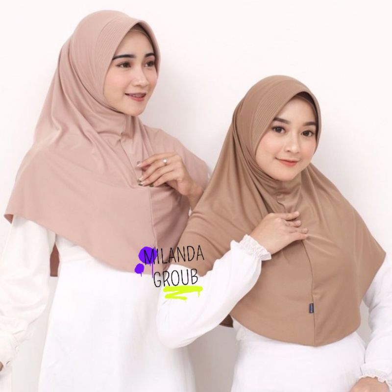 Hijab Bergo Hamidah Bergo Oval Jersey premium Harian PD70 PB70