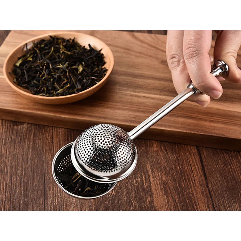 Filter Saringan Teh Bulat Reusable Tea Infuser Strainer Model Chilling Man Penyaring Stainless teko celup stainless steel anti karat bentuk lucu tanaman obat jamu