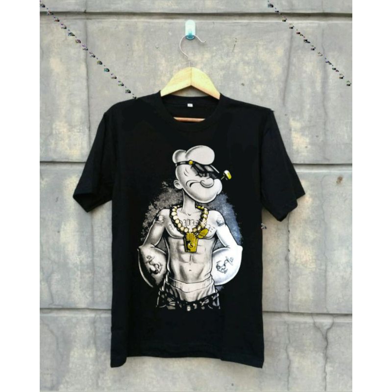 Kaos distro Popeye / kaos popeye / kaos animasi popeye / kaos gambar popeye