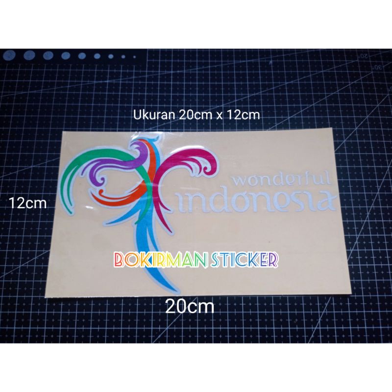 STICKER WONDERFUL INDONESIA CUTTING