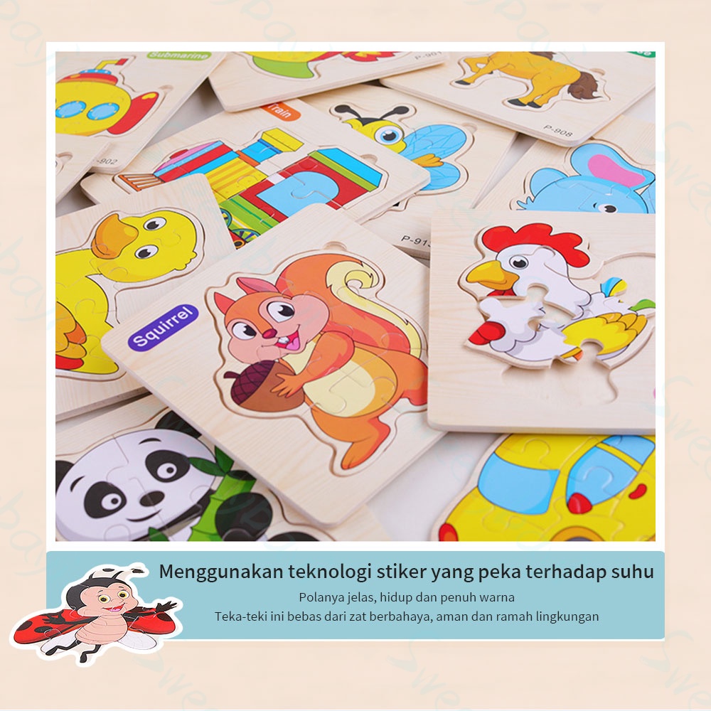 Sweetybayi Mainan Edukasi Jigsaw Puzzle / Puzzle Kayu Anak