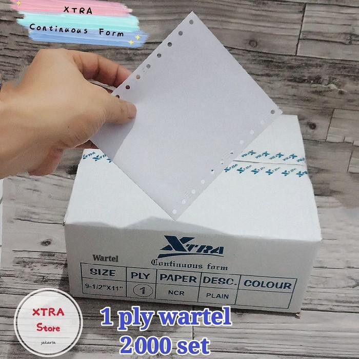 

Kertas / Kertas Wartel 1Ply Continuous Form 1/4 Letter