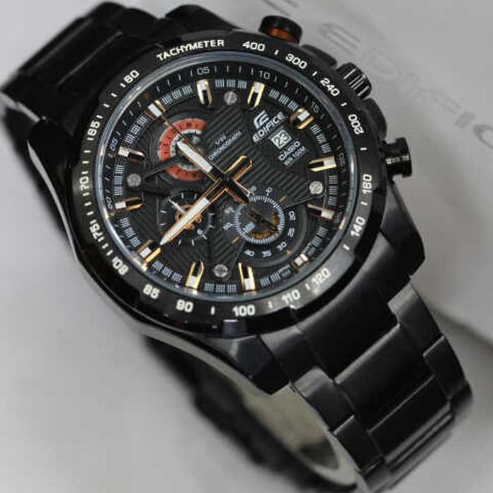 Cuci Gudang Jam Tangan Pria Casio Edifice Original Bm Full Black Gold