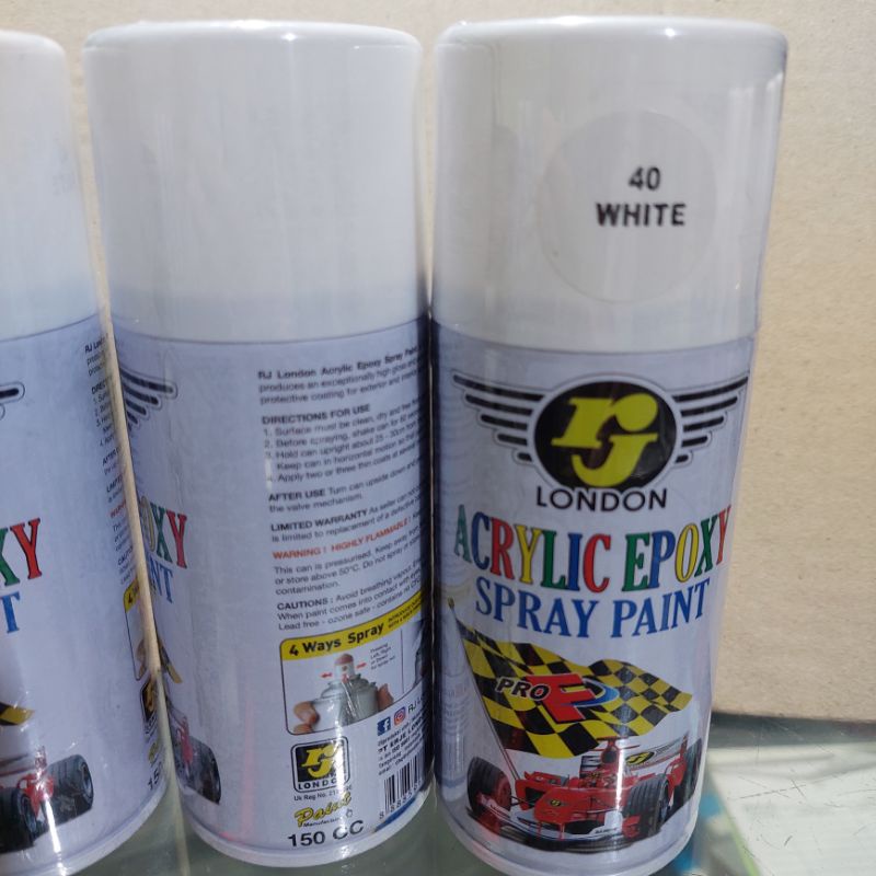 Pilok Pilox Cat Semprot RJ Putih /White (40) Putih Glossy Mengkilap Cat Semprot Rj 150cc