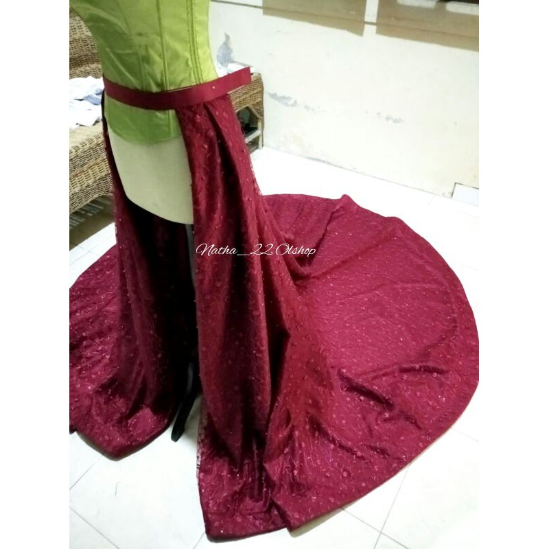 Ekor Pengantin/Ekor Gaun Pengantin/Ekor Kebaya/Ekor Tile motif