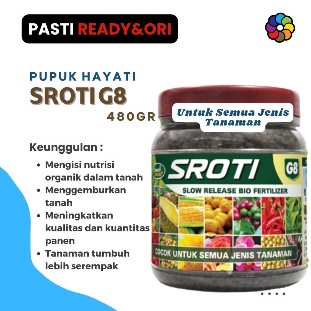 Pupuk Slow Release SROTI G8 480g Cocok Untuk Segala jenis Tanaman