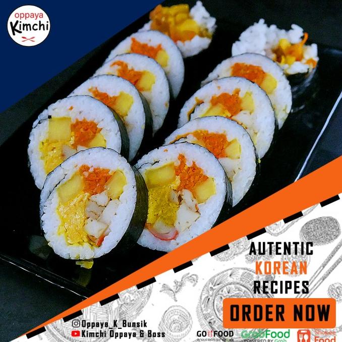 

[COD] Kimbab vegetable ori Sushi Korea enak asli 10 potong... [COD]