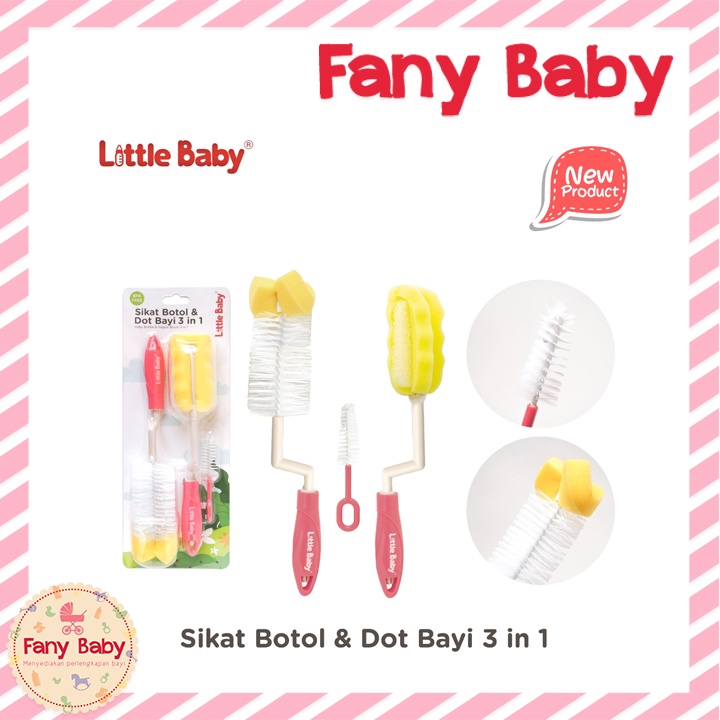 LITTLE BABY SIKAT BOTOL &amp; DOT BAYI 3 IN 1