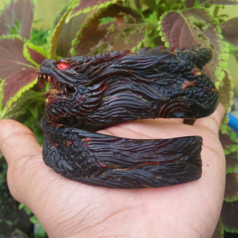AKAR BAHAR MERAH JUMBO UKIR NAGA