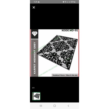 KARPET MAROC 160X210 / SKYRUGS DESIGN TERBARU DENGAN KOMBINASI HITAM DAN ABU NPTH SERIES  KOMBINASI 