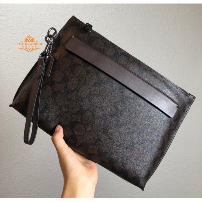 Tas Coach 29508 Men's Clutch And Wrist Bag Leather Pouch Briefcase