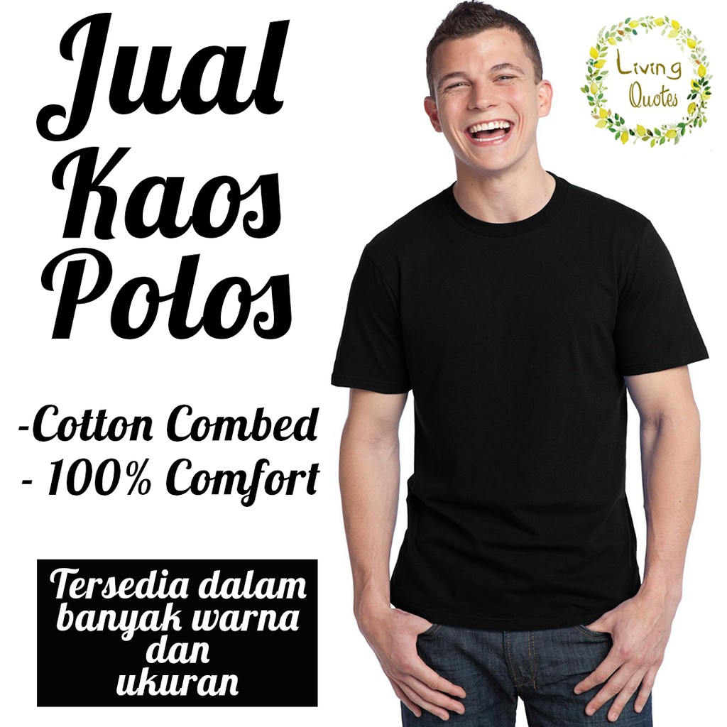 Kaos Polos Baju Polos Keren Murah Adem Shopee Indonesia