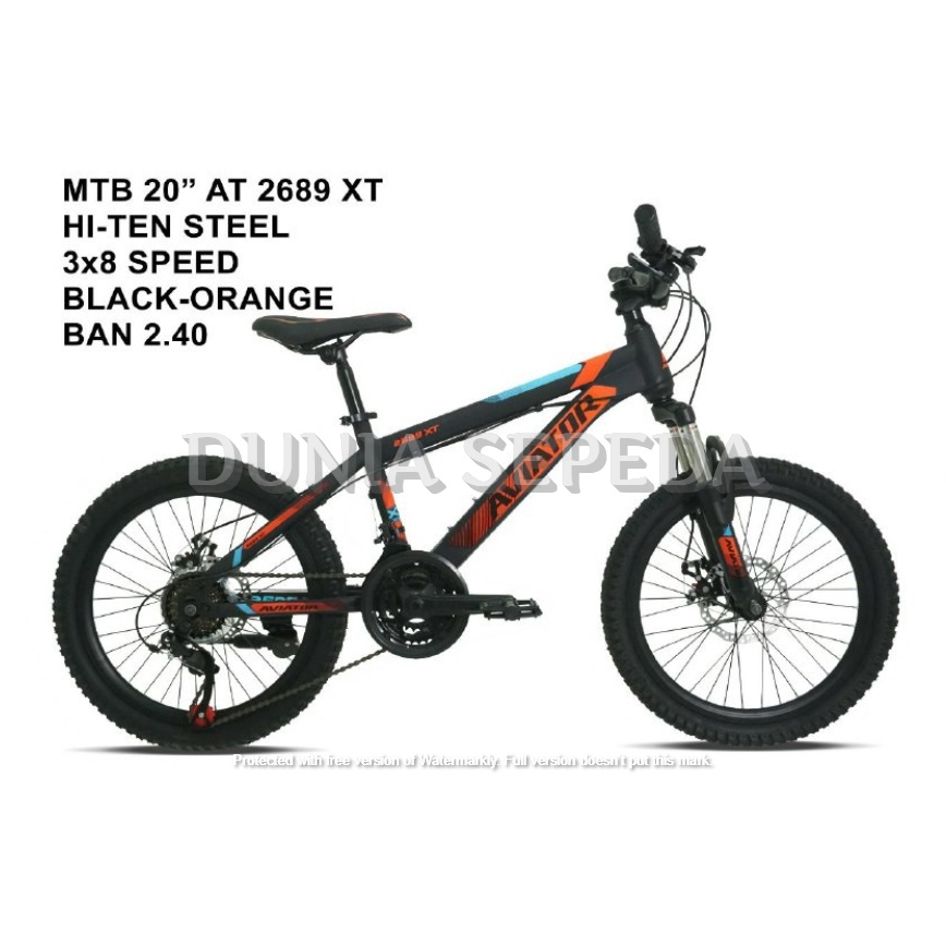 SEPEDA GUNUNG MTB 20" 26" AVIATOR 2689 XT FL 3X8SP TERMURAH ORI 100%