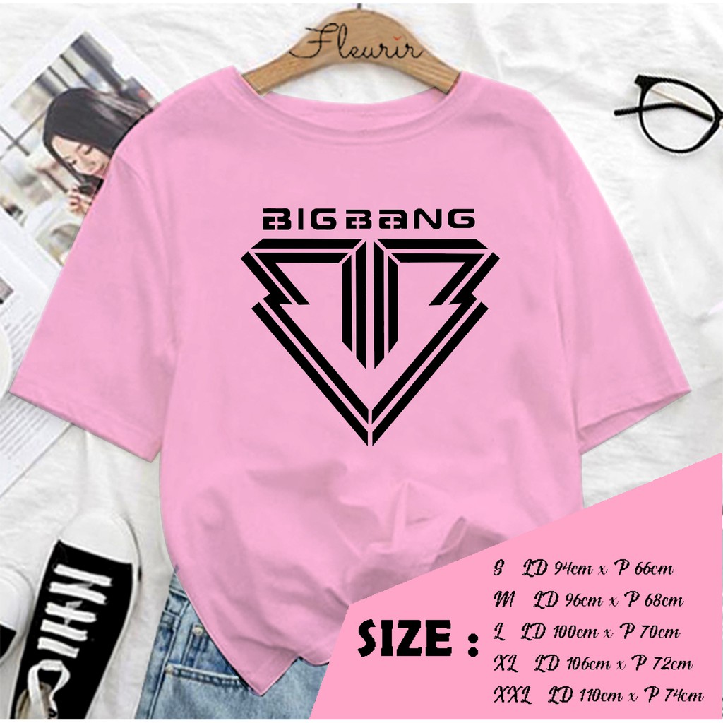 FLEURIR - KAOS BIGBANG LOGO BIG WANITA DEWASA LENGAN PENDEK TEE UNISEX