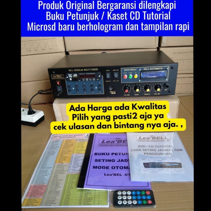 Bel Sekolah Otomatis Dengan Ampli