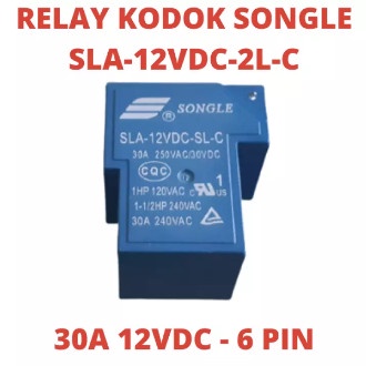 relay kodok 30A 12V 6 pin relay 30A relay DC 12v biru songle