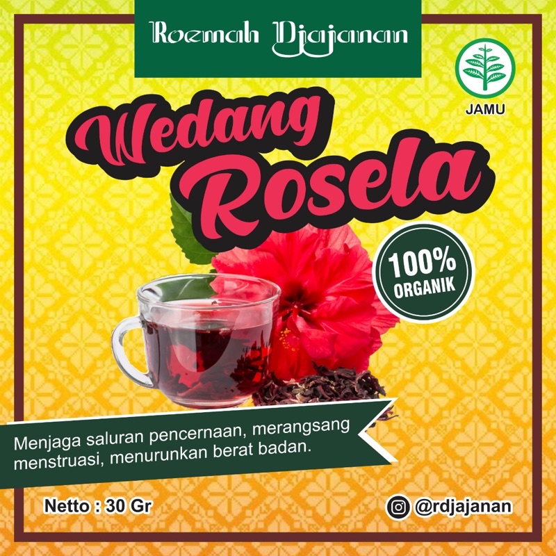 

wedang rosella komplit Gula batu ( 1 box isi 10 pcs )