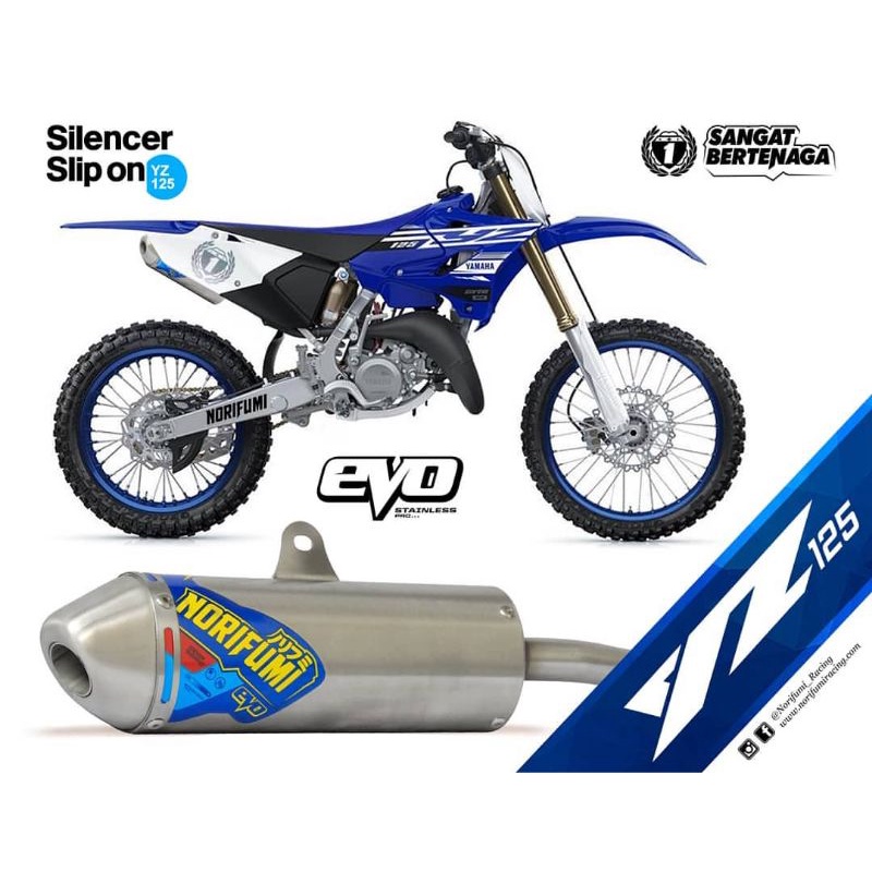 silencer knalpot YZ125 dan YZ 125x knalpot YZ 125 norifumi