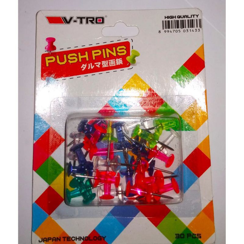 Push Pins V-tro/paku mading isi 30pcs