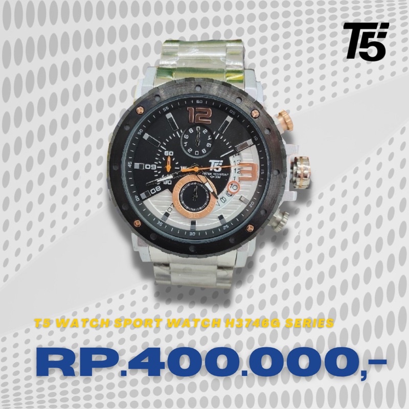 T5 H-3746 STAINLESS STEEL MAN TIMEPIECE