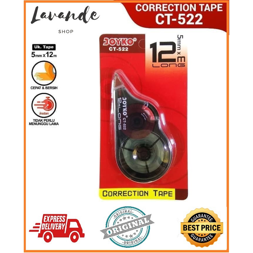 

TIP EX KERTAS JOYKO CT 522 / CORRECTION TAPE JOYKO CT 522