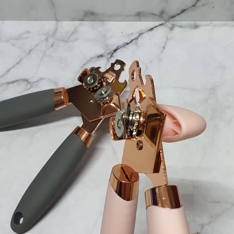 Can opener Rose Gold silicone handle / pembuka kaleng / botol