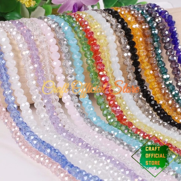 Kristal Ceko 4/6/8mm Manik Crystal Ceko Bapau Bening