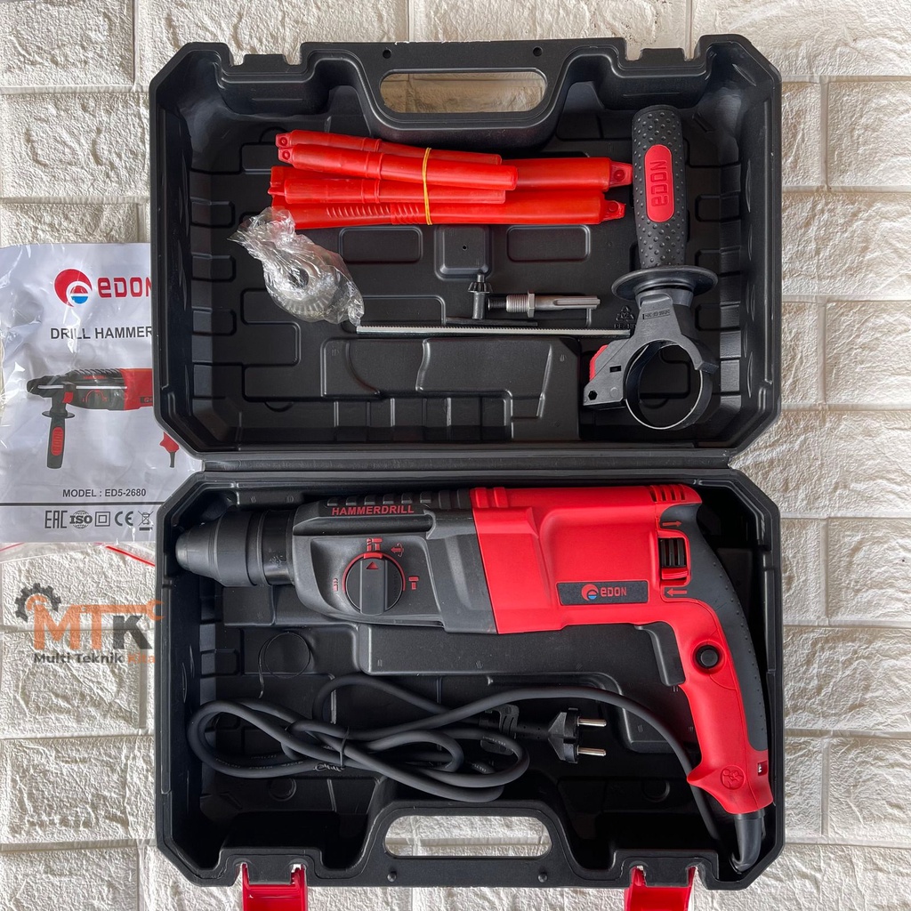Mesin Bor Hammer Edon ED5-2680 Mesin Bor Beton Bobok Tembok SDS Rotary Hammer Drill TERMURAH TERLARI