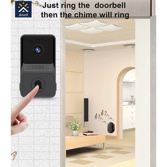 Bel rumah tanpa kabel Door BELL WITH CAMERA WiFi Video  DOORBELL - Bel Pintu Pintar Kamera (Wireless)