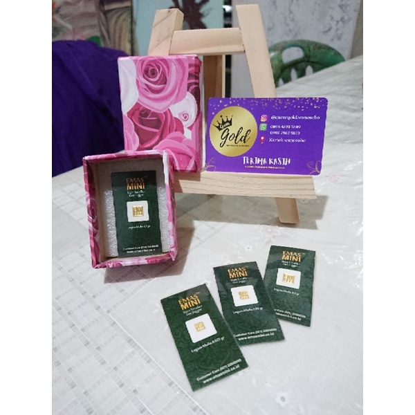 Emas Mini Fine Gold Baby Gold Emas Murni Logam Mulia 24Karat 0,001 gr
