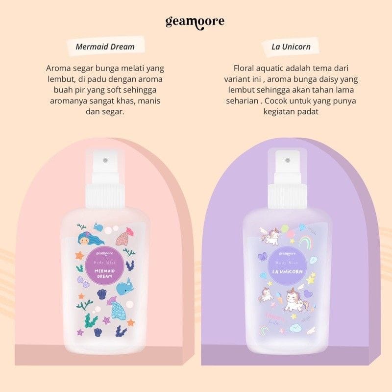 GEAMOORE BODY MIST PARFUM BADAN COLOGNE PARPUM 30ML KOSMETIK WANITA