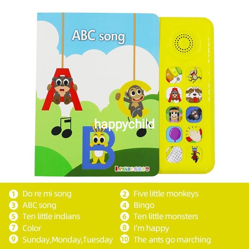 ready Original pinkfong sound book audio buku/favourite songs baby shark songs happychild