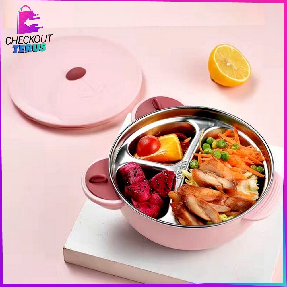 CT C353 Lunch Box Anak Karakter Bear Lucu Set BPA FREE Tempat Makan Anak Stainless Kotak Penyimpanan Bekal Anak Karakter