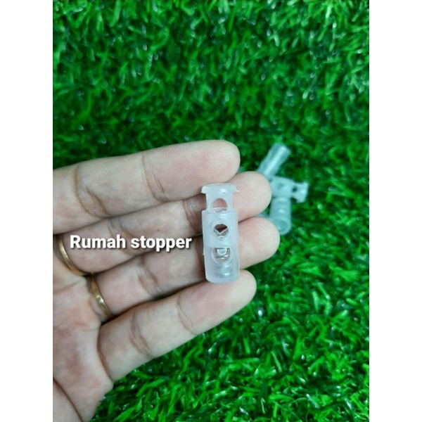 blo Stopper bening HDPE / stopper jaket hoodie / stopper tali masker ( isi 100 )