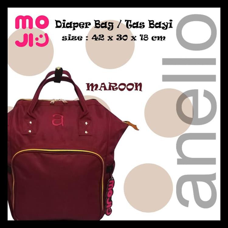 BAYAR DITEMPAT TAS RANSEL ANELLO DIAPER BAG / TAS SUSU BAYI - HITAM KODE 627