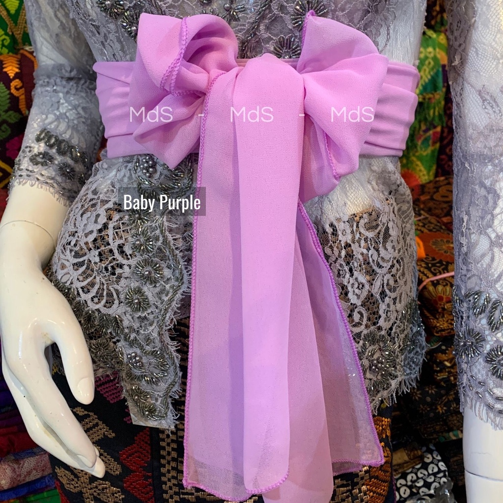Selendang Crep Bali Panjang 2,5 Meter-Baby purple