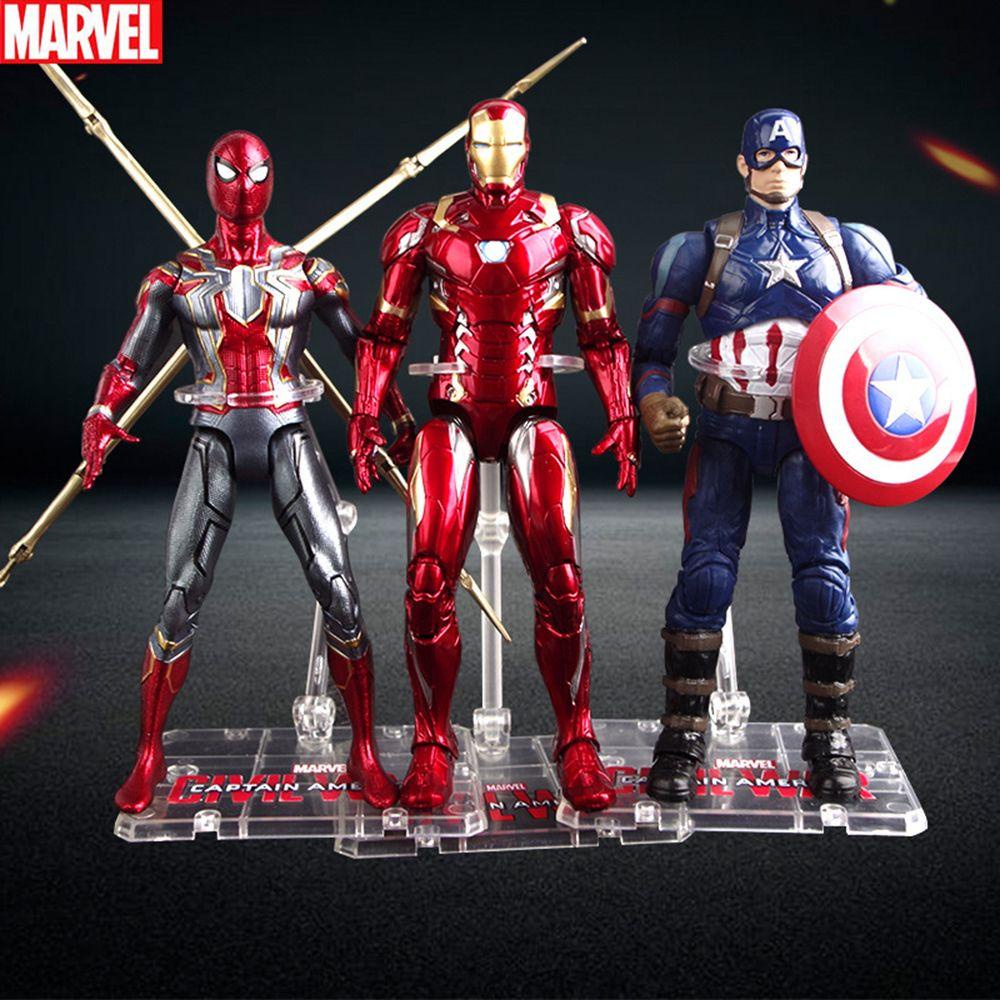 Lanfy Marvel Mainan Hadiah Natal Gift Box Iron Man 17CM Black Panther Thanos Action Figure