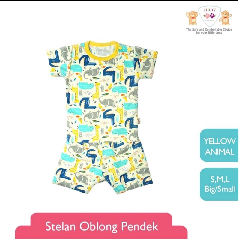 Baju baby Libby Yellow Animal / Baju bayi Libby setelan