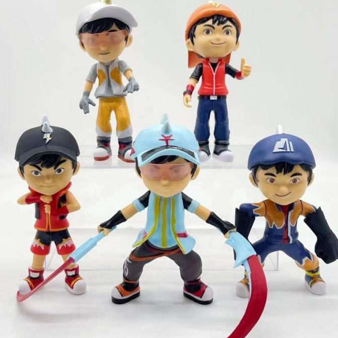 action figure boboiboy mainan boboboy set isi 5 figur