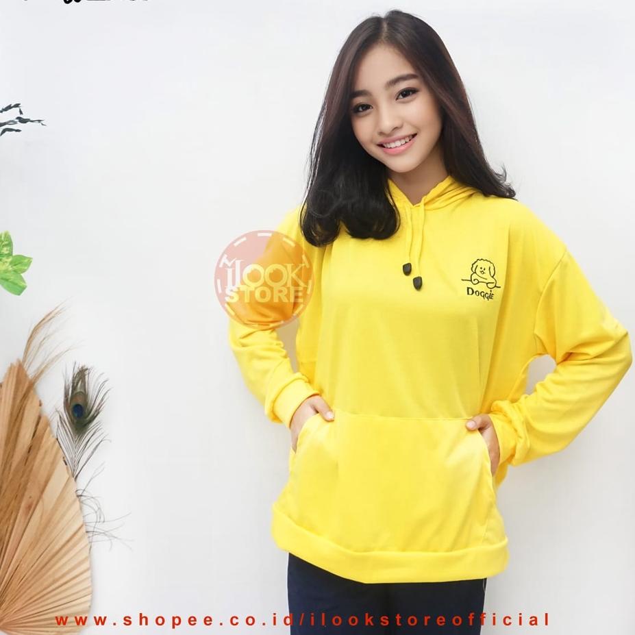 ilook | Hoodie Jumper Doggie | Sweater Hoodie Pria dan Wanita Fit to XL