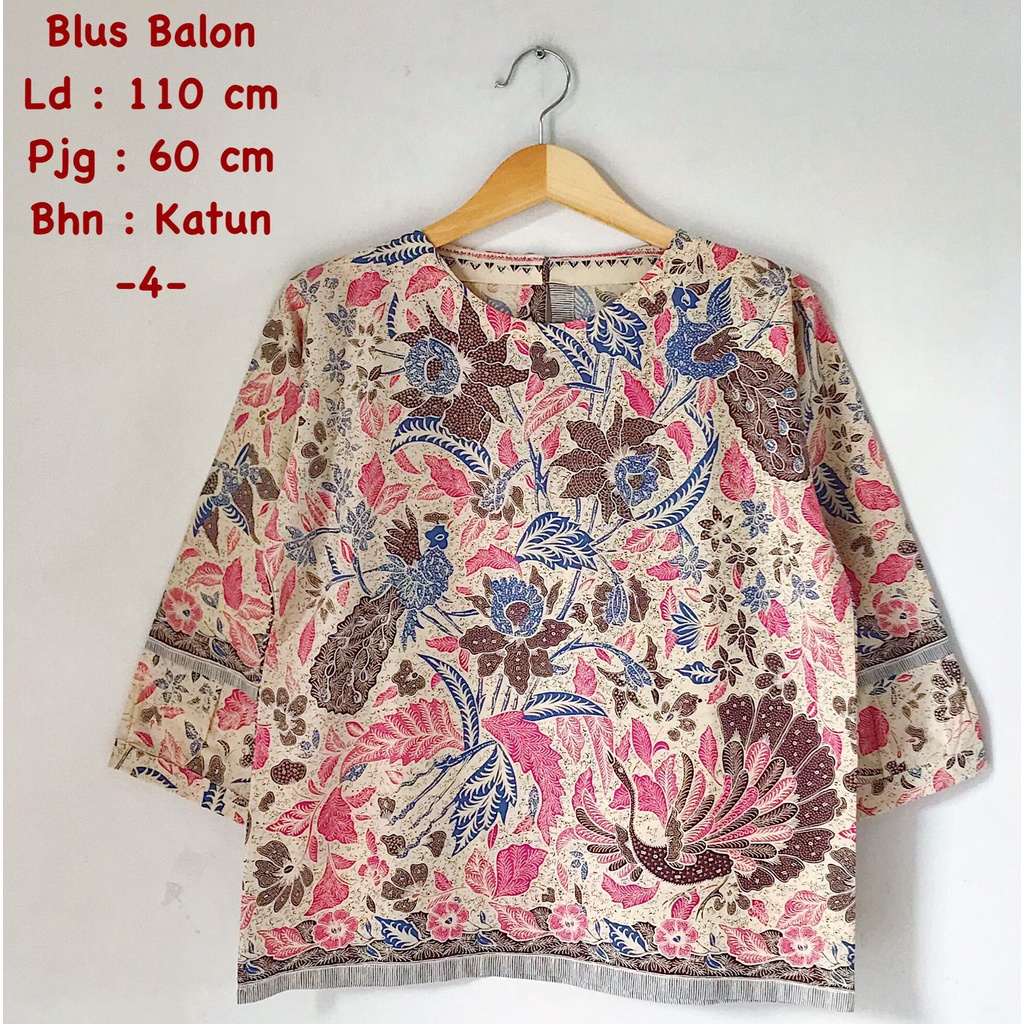 Blus balon batik solo cantik blus motif kekinian