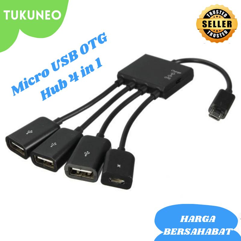 Kabel OTG Micro USB 4 in 1 - Data Cable & Charge /Multifungsi