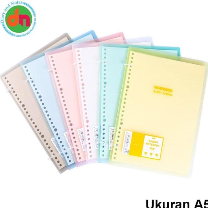 

Buku Catatan Binder Colorful Dual Tie Slim File Binder Notebook A5