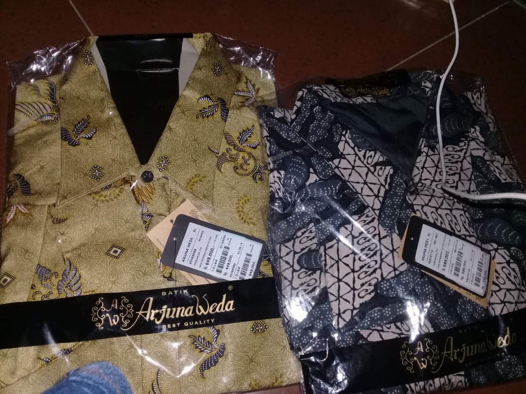 Arjuna Weda Kemeja Batik Lereng Rambat - Abu-abu