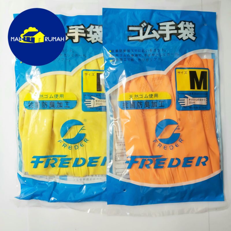 Sarung Tangan Karet / Latex Freder (size M) Sarung Tangan Cuci Piring