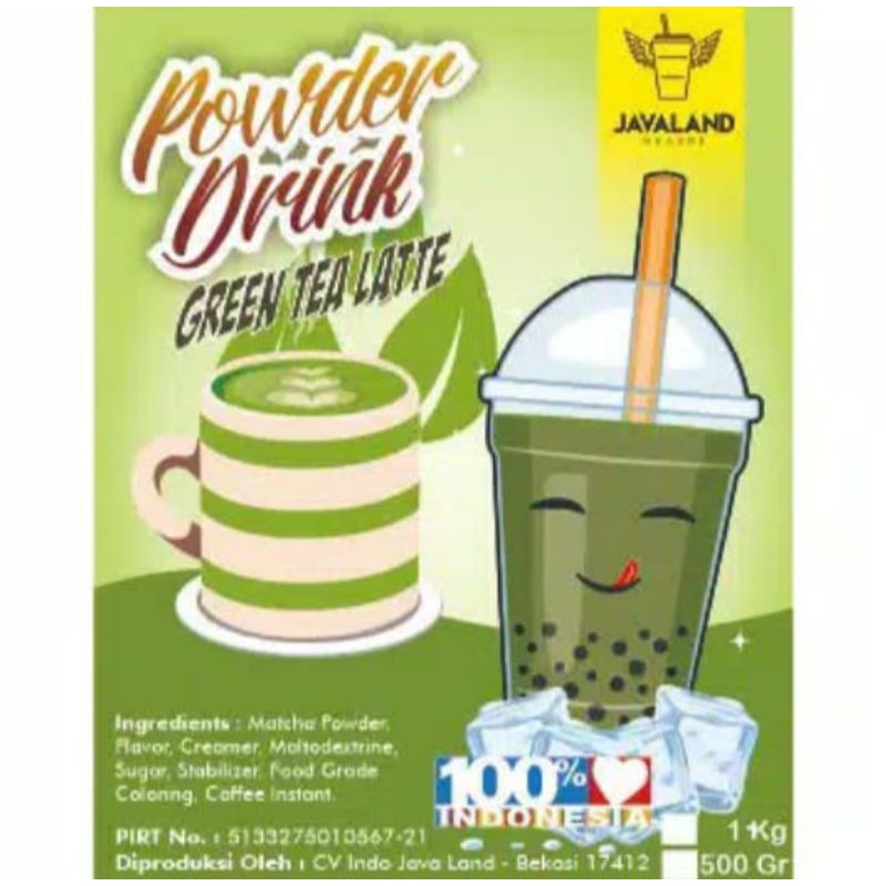 Bubuk minuman green tea latte 1 kg