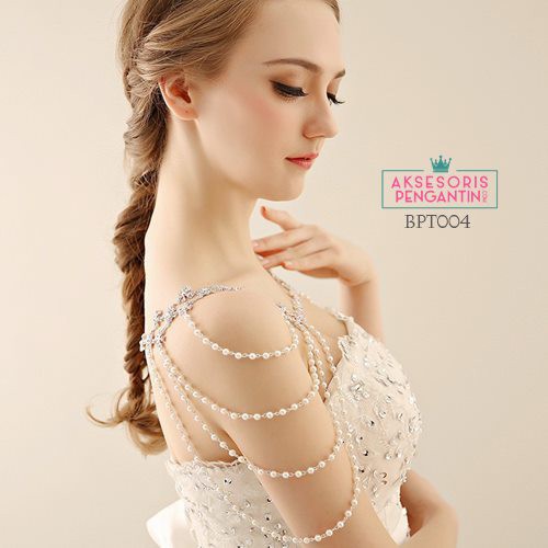 [SIAP KIRIM] AKSESORIS WEDDING BRIDAL WANITA BOLERO PENGANTIN CRYSTAL APL002