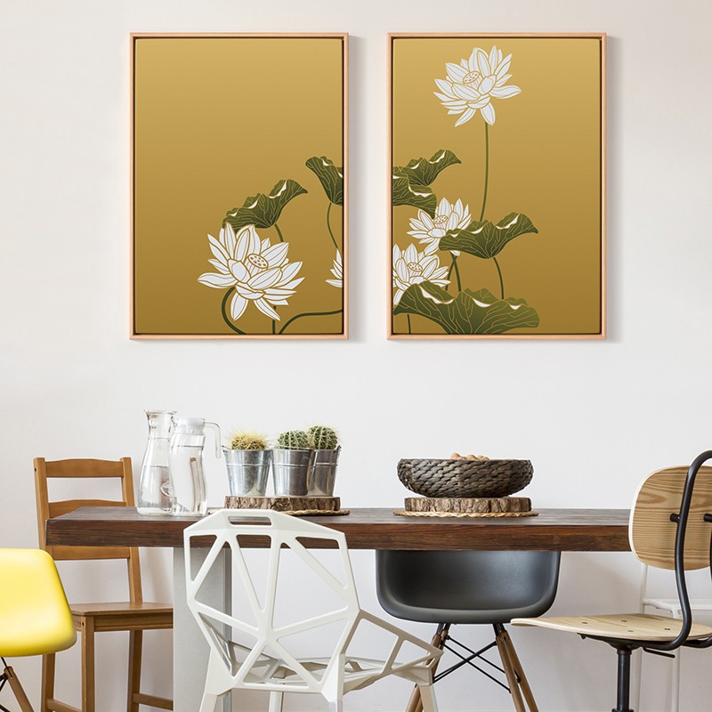 Lukisan dekoratif lukisan ruang tamu kamar tidur studi lukisan dinding mural bingkai gambar