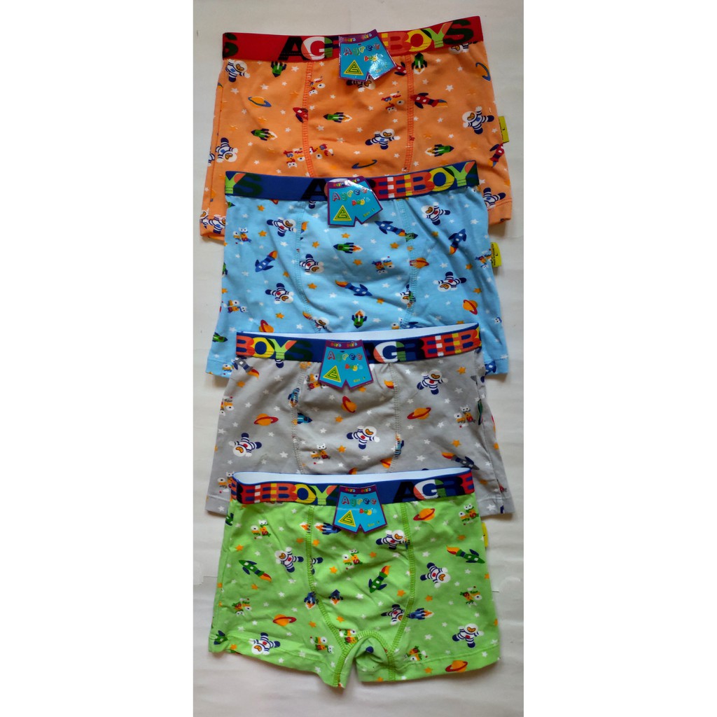 Agree Boys ~ 3 Pcs Celana Dalam Boxer Anak laki-laki Karet luar Berkwalitas // Size M, L, XL ~Sahabi